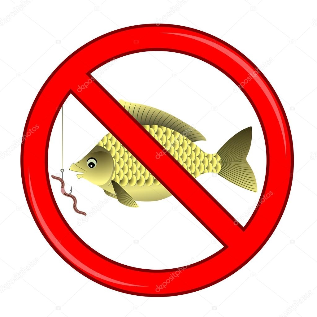 Табличка ловить рыбу запрещено