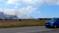 В Крыму на недействующем полигоне ТБО произошел пожар площадью 900 кв.м